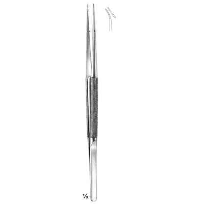 Forceps Curved 15cm Stainless Steel Diamond Dust Jaw 6,0 X 0,4 mm (C-050-15)