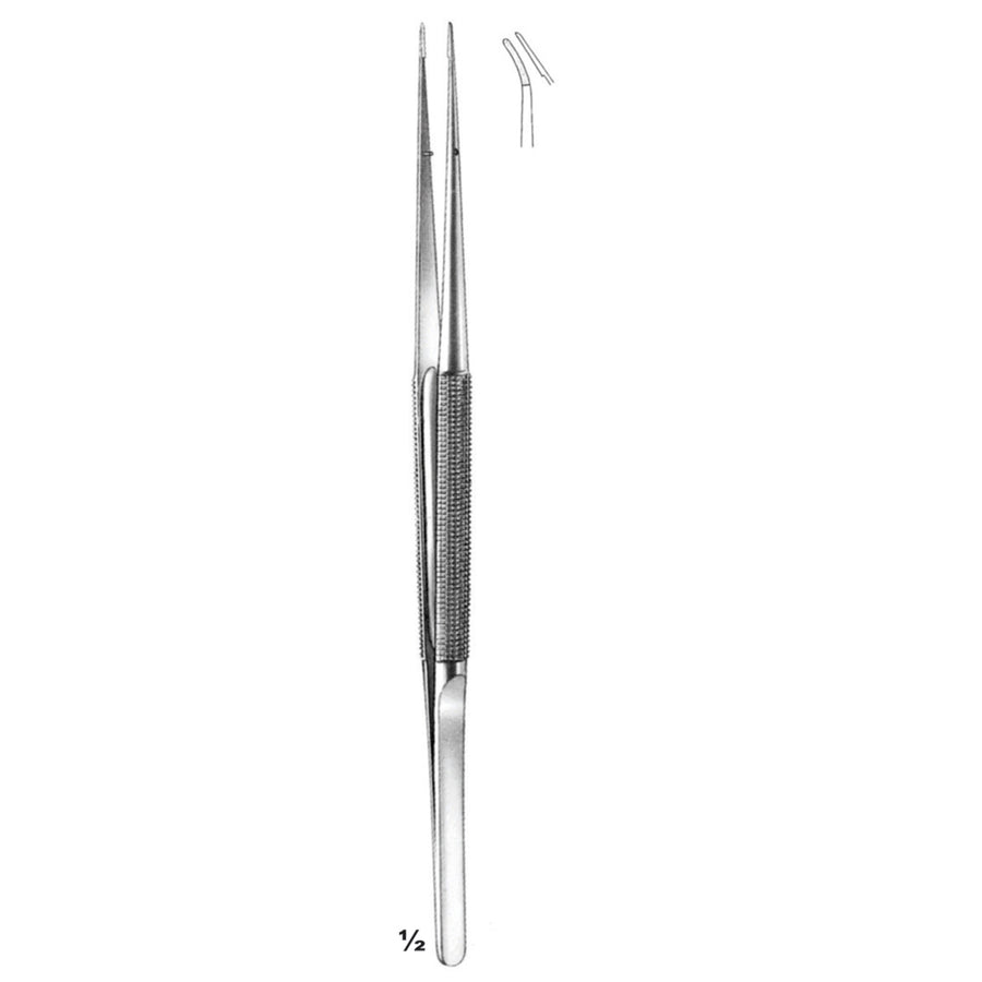 Forceps Curved 15cm Stainless Steel Diamond Dust Jaw 6,0 X 0,7 mm (C-052-15) by Dr. Frigz