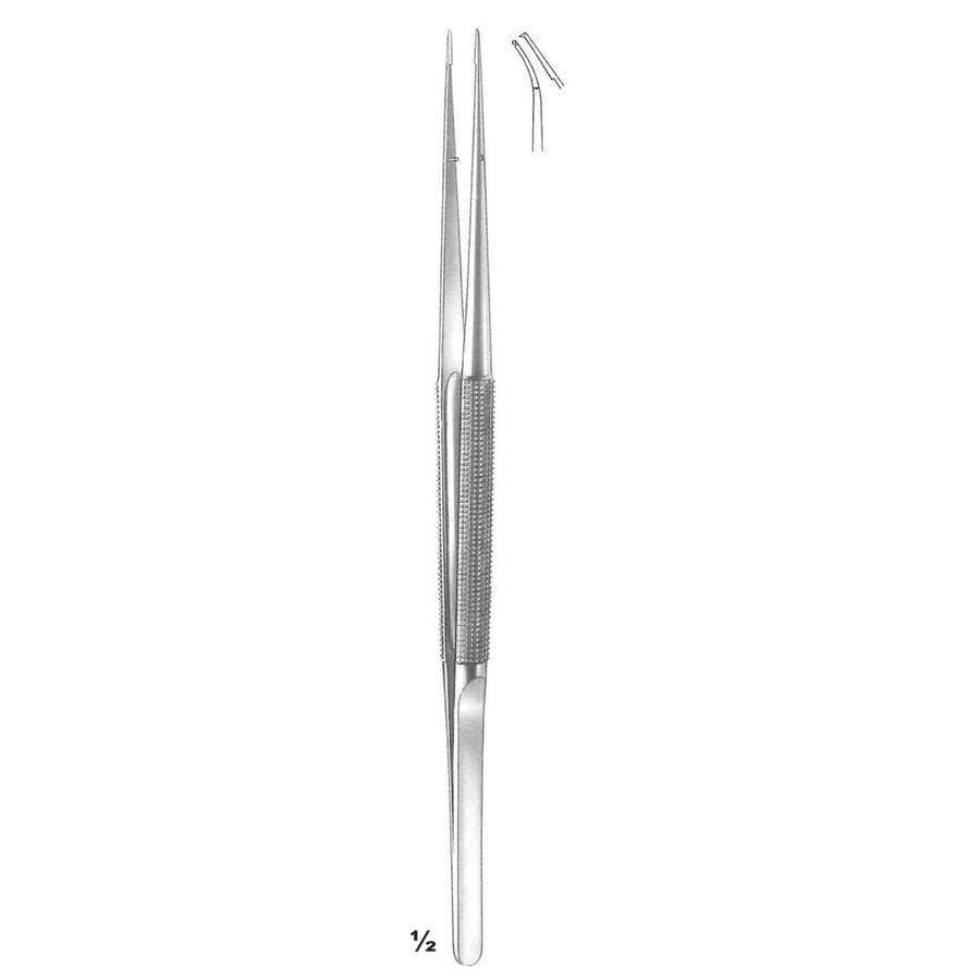 Forceps 1:2 Curved 15cm Stainless Steel Diamond Dust Jaw 6,0 X 0,7 mm (C-074-15) by Dr. Frigz