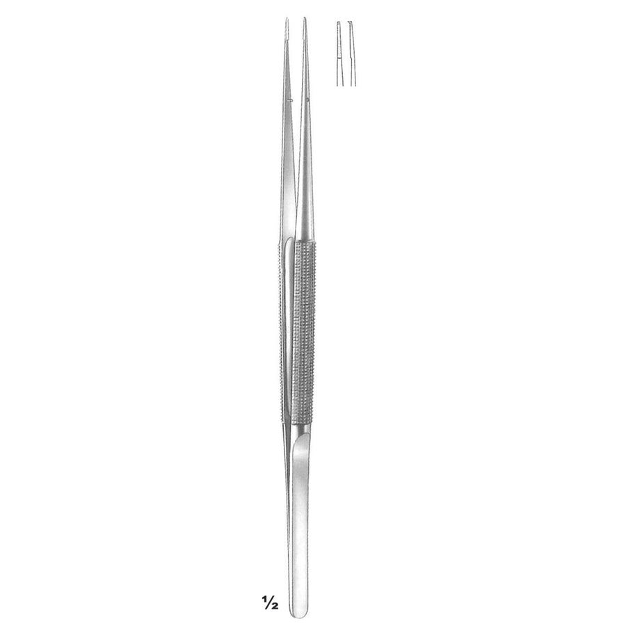 Forceps 1:2 Straight 18cm Stainless Steel Diamond Dust Jaw 6,0 X 0,4 mm (C-075-18) by Dr. Frigz