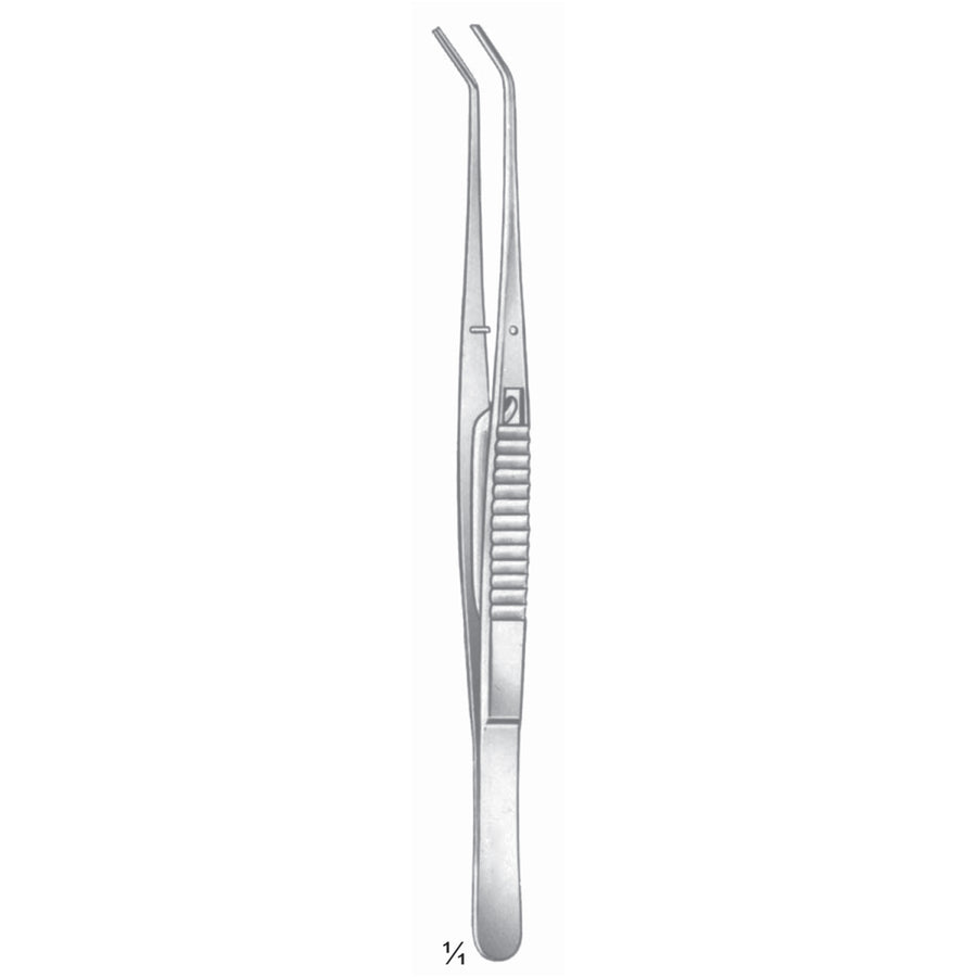 Forceps Curved 15cm Suited To Hold Silver Pins, Nerve-Broaches And For Introducing Medicines (C-083-15) by Dr. Frigz