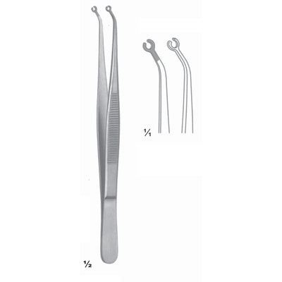 Frigz Forceps Curved 16cm Suture And Membrance Forceps 2,2 mm (C-085-16)