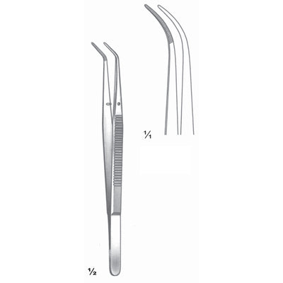 London-College Forceps Curved 15cm (C-087-15) by Dr. Frigz