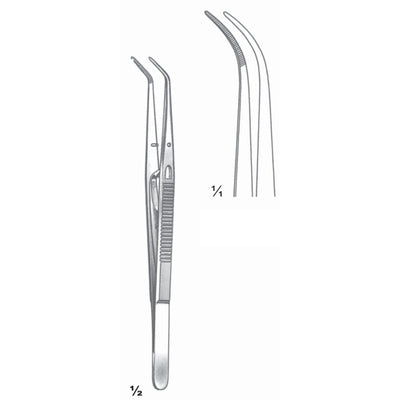 London-College Forceps Curved 15cm With Lock (C-090-15)