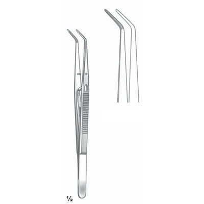 London-College Forceps Curved 15cm With Lock (C-091-15) by Dr. Frigz