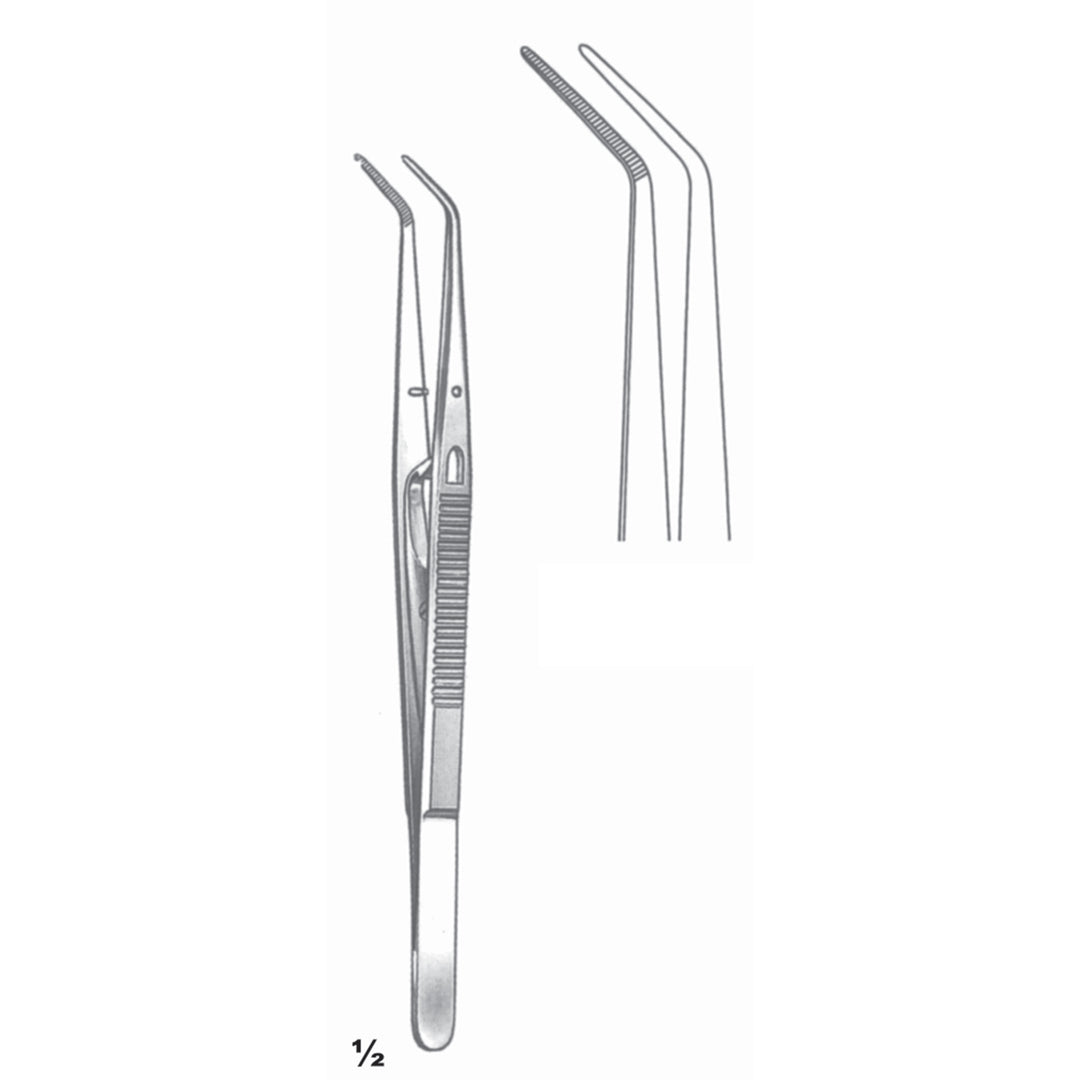 London-College Forceps Curved 15cm With Lock (C-092-15) by Dr. Frigz