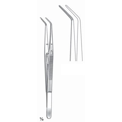 London-College Forceps Curved 15cm With Lock (C-092-15) by Dr. Frigz