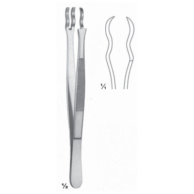 Frigz Forceps Curved 14.5cm Gasping And Sterilizing Forceps (C-095-14)