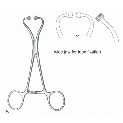 Peers-Bertram Modif Artery Forceps Curved 15.5cm Wide Jaw For Tube Fixation (D-066-15) by Dr. Frigz