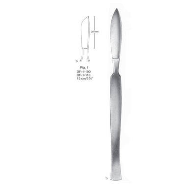 Dissecting Knives Fig.1, With Metal Handle, 15cm (DF-1-110)
