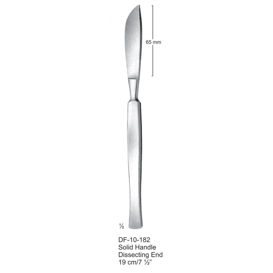 Surgical Dissecting End Knives With Solid Handle, 19cm  (DF-10-182) by Dr. Frigz