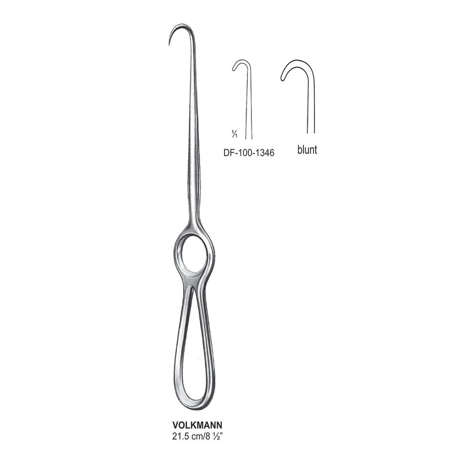 Volkmann Retractors,21.5Cm,Blunt 1 Prong (DF-100-1346) by Dr. Frigz