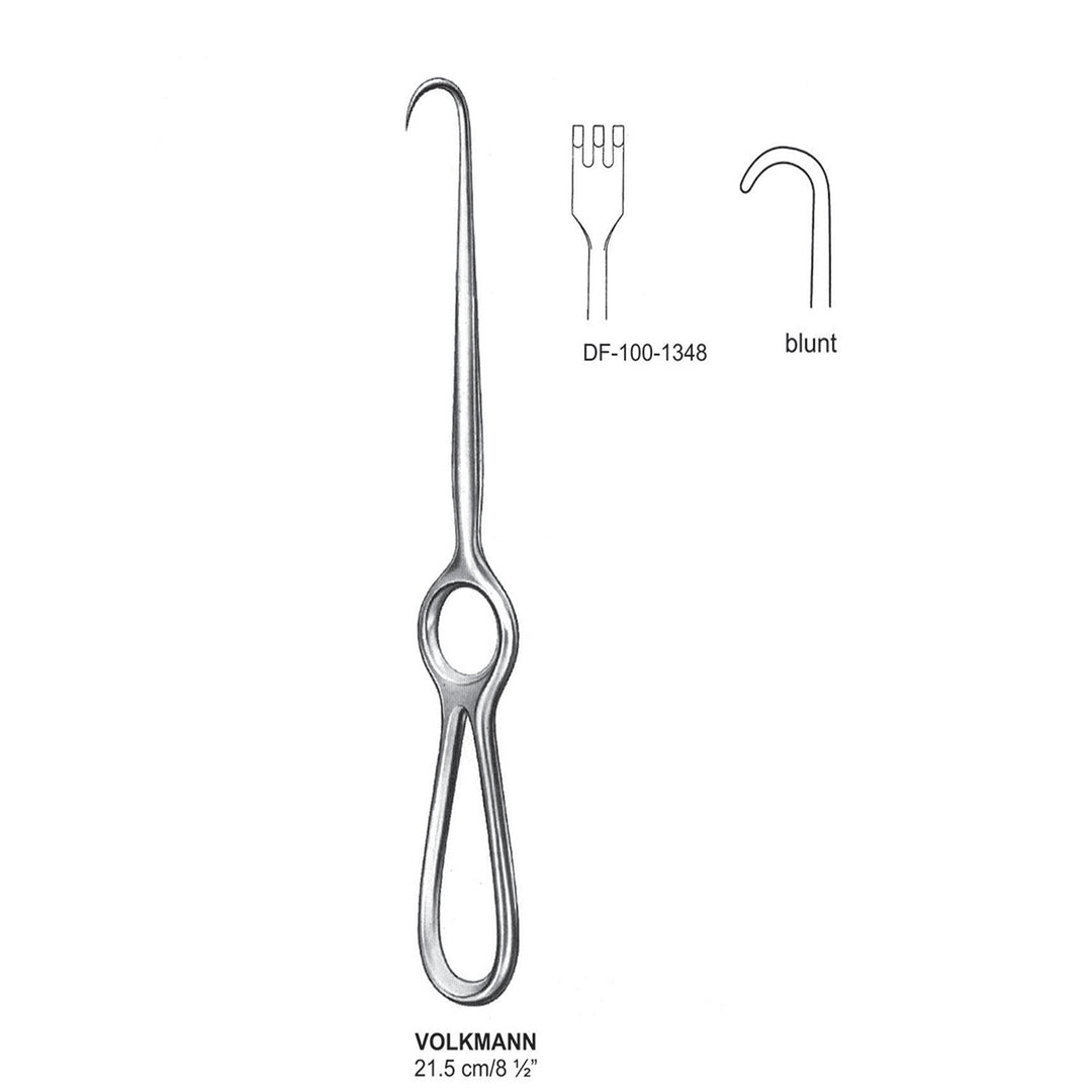 Volkmann Retractors,21.5Cm,Blunt 3 Prong (DF-100-1348) by Dr. Frigz