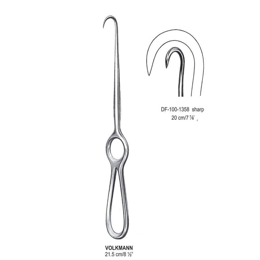 Volkmann Retractors Sharp 20cm  (DF-100-1358) by Dr. Frigz