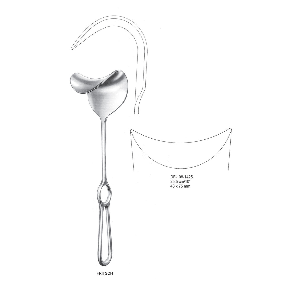 Fritsch Abdominal Retractors 25.5cm 48X75mm (DF-108-1425) by Dr. Frigz