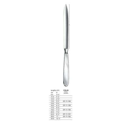 Colin Amputation Knives With Hollow Handle, 13cm (DF-11-188)