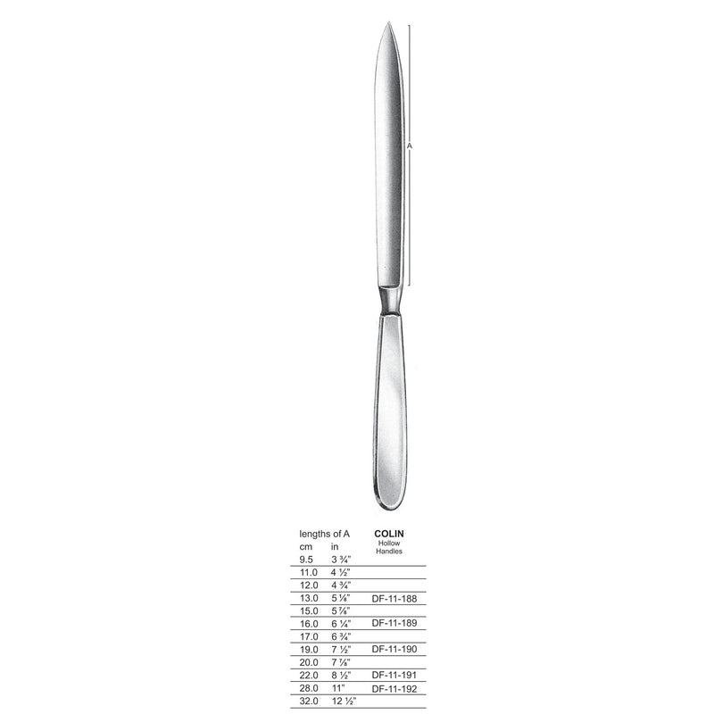 Colin Amputation Knives With Hollow Handle, 28cm  (DF-11-192) by Dr. Frigz