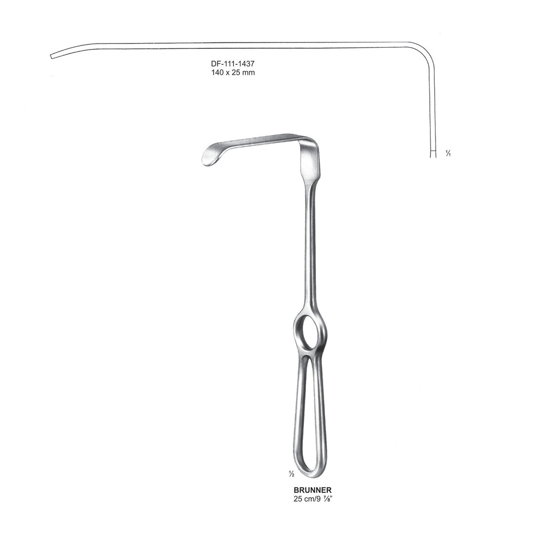Brunner Retractors,25Cm,140X25mm  (DF-111-1437) by Dr. Frigz