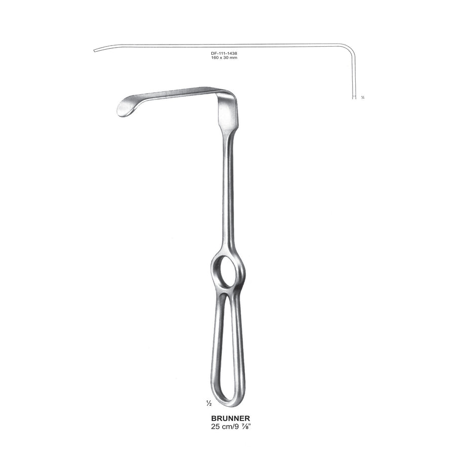 Brunner Retractors,25Cm,160X30mm  (DF-111-1438) by Dr. Frigz
