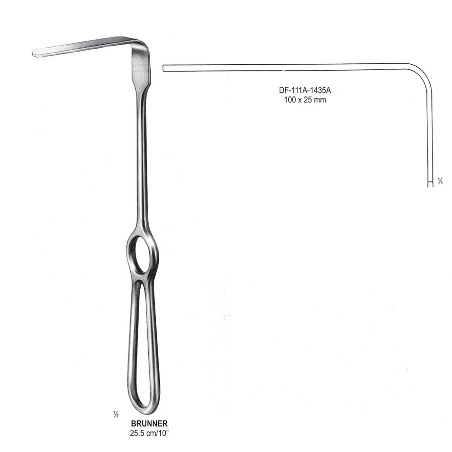 Brunner Retractors 25.5cm  100X25mm (DF-111A-1435A) by Dr. Frigz