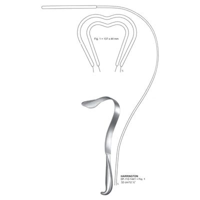 Harrington Retractors Fig.1=137X44mm 32cm  (DF-112-1441)