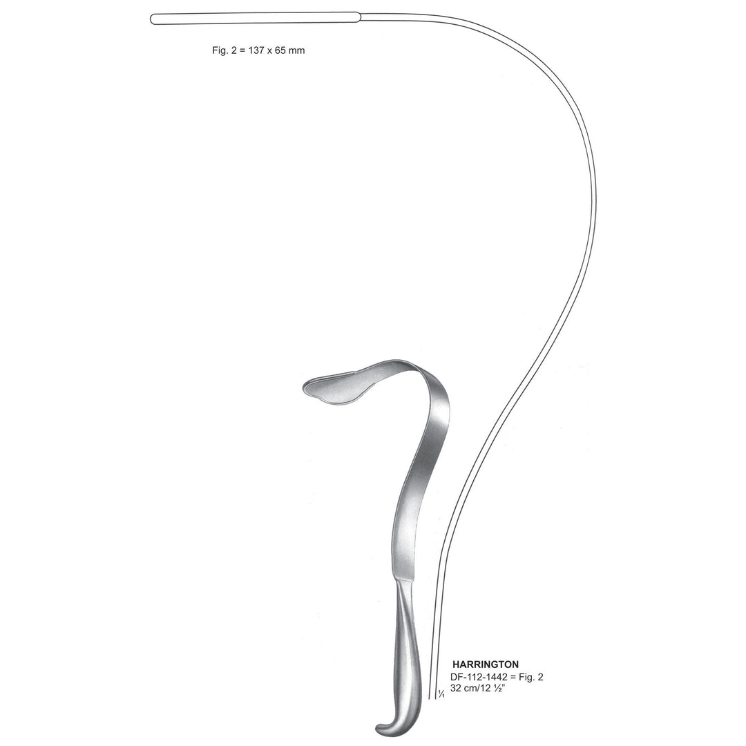 Harrington Retractors Fig.2=137X65mm 32cm  (DF-112-1442) by Dr. Frigz