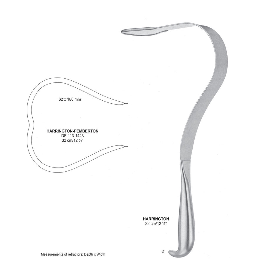 Harrington-Pemberton Retractors,32Cm,62X180mm  (DF-113-1443) by Dr. Frigz