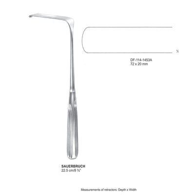 Sauerbruch Retractors,22.5Cm,75X20mm  (DF-114-1453A)