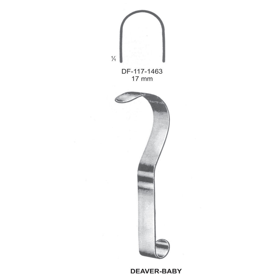 Deaver-Baby Retractors,17mm  (DF-117-1463) by Dr. Frigz