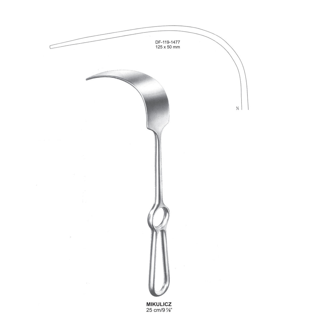 Mikulicz Retractors,25Cm,125X50mm  (DF-119-1477) by Dr. Frigz