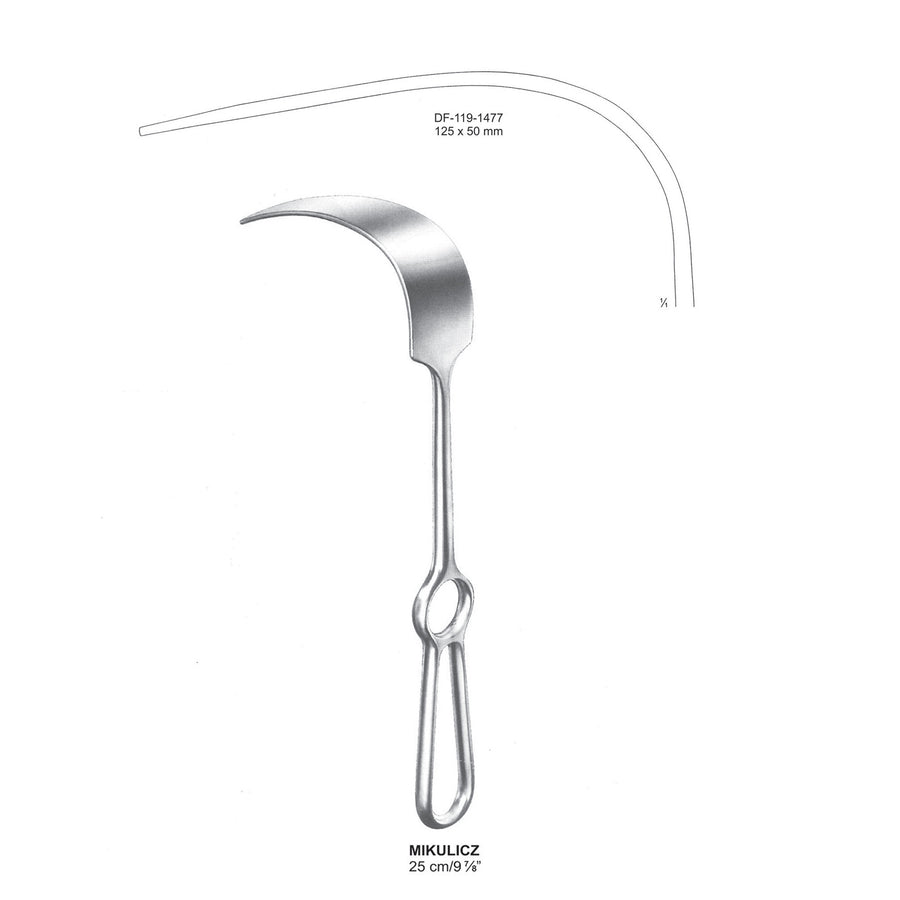 Mikulicz Retractors,25Cm,125X50mm  (DF-119-1477) by Dr. Frigz