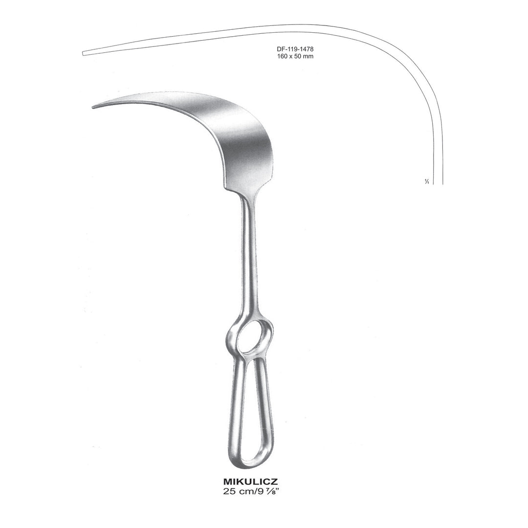 Mikulicz Retractors,26Cm,150*35mm (DF-119-1478X) by Dr. Frigz