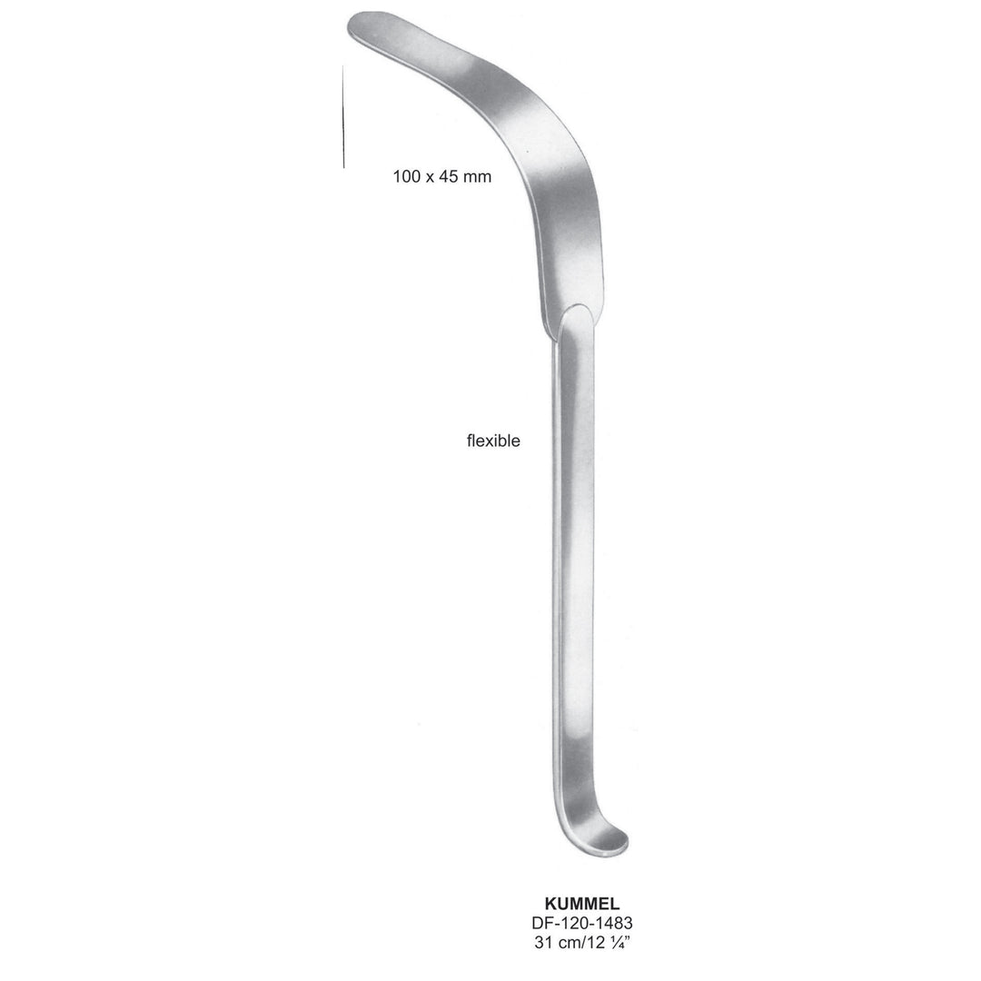 Kummel Retractors,Flexible,31Cm,100X45mm  (DF-120-1483) by Dr. Frigz