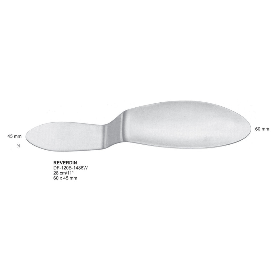 Reverdin Spatulas, 28cm 60X45mm (DF-120B-1486W) by Dr. Frigz