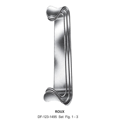 Roux Retractors Double End Set Of 3, Fig.1-3 (DF-123-1495)