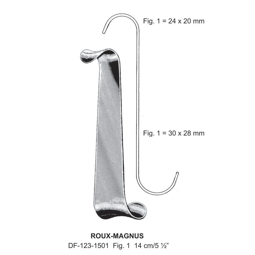 Roux-Magnus Retractors,14Cm,Fig-1, 24X20 & 30X28Mm  (Df-123-1501) by Raymed