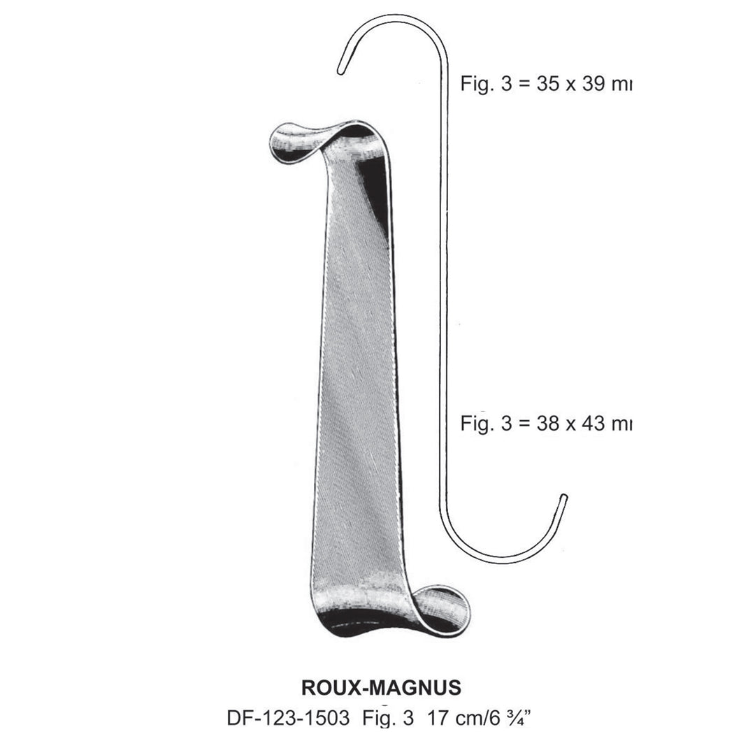 Roux-Magnus Retractors,17Cm,Fig-3, 35X39 & 38X48Mm  (Df-123-1503) by Raymed