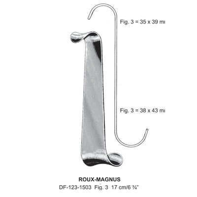 Roux-Magnus Retractors,17Cm,Fig-3, 35X39 & 38X48Mm  (Df-123-1503)