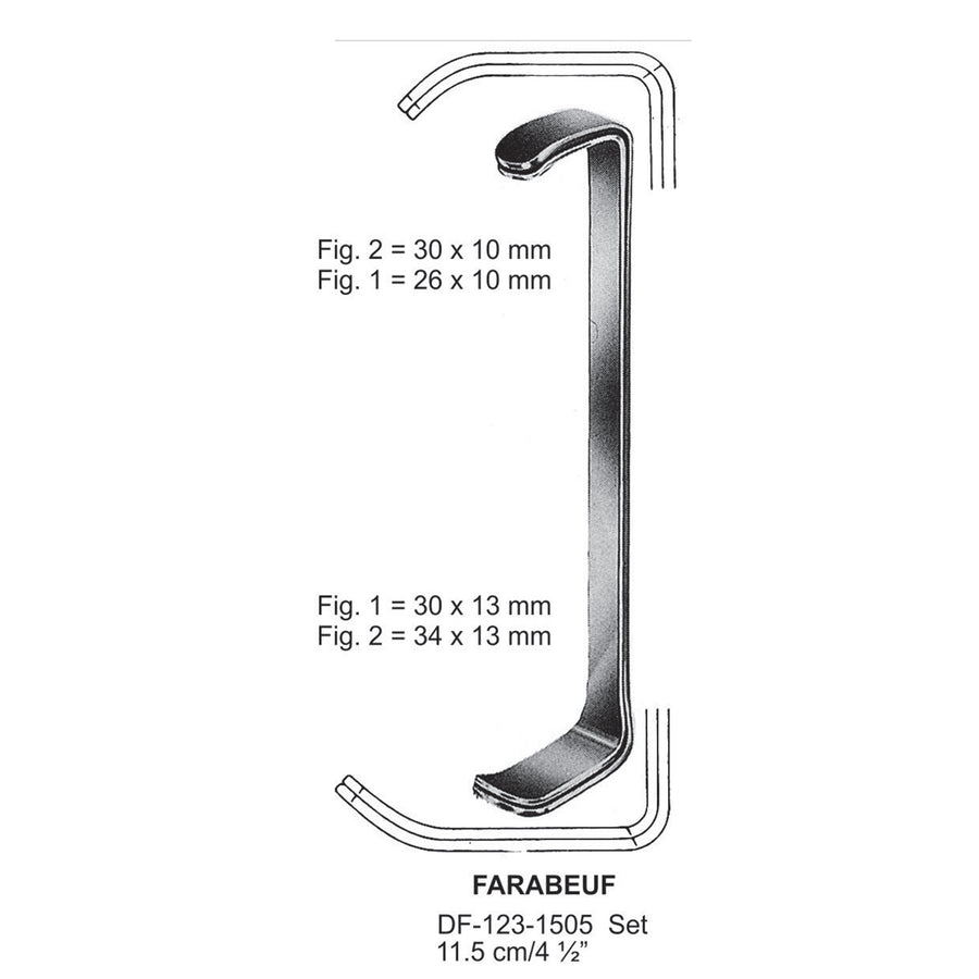Farabeuf Retractors Fig.1-2, 11.5cm  (DF-123-1505) by Dr. Frigz