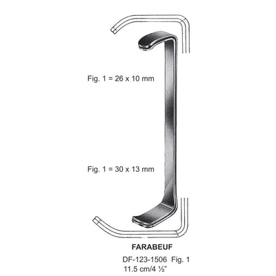 Farabeuf Retractors 30X10 & 30X13Mm, Fig.1, 11.5Cm  (Df-123-1506) by Raymed