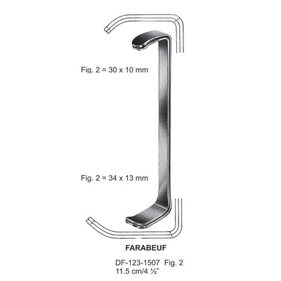 Farabeuf Retractors 26X10 & 34X13Mm, Fig.2, 11.5Cm  (DF-123-1507)