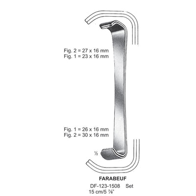 Farabeuf Retractors Fig.1-2, 15cm  (DF-123-1508)