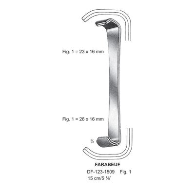 Farabeuf Retractors 27X16 & 26X16Mm, Fig.1, 15Cm  (DF-123-1509)