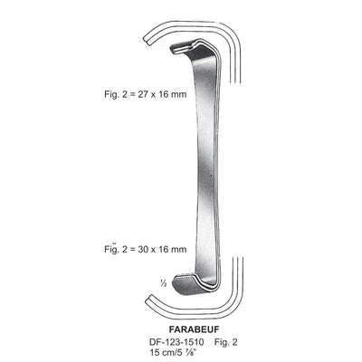 Farabeuf Retractors 23X16 & 30X16Mm, Fig.2, 15Cm  (DF-123-1510)