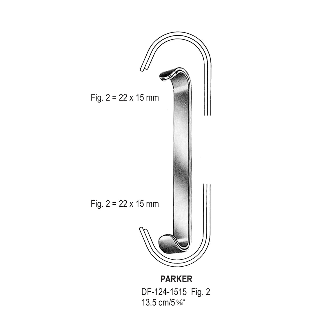 Parker Retractors 19X15-22X15mm , Fig.2, 13.5cm  (DF-124-1515) by Dr. Frigz