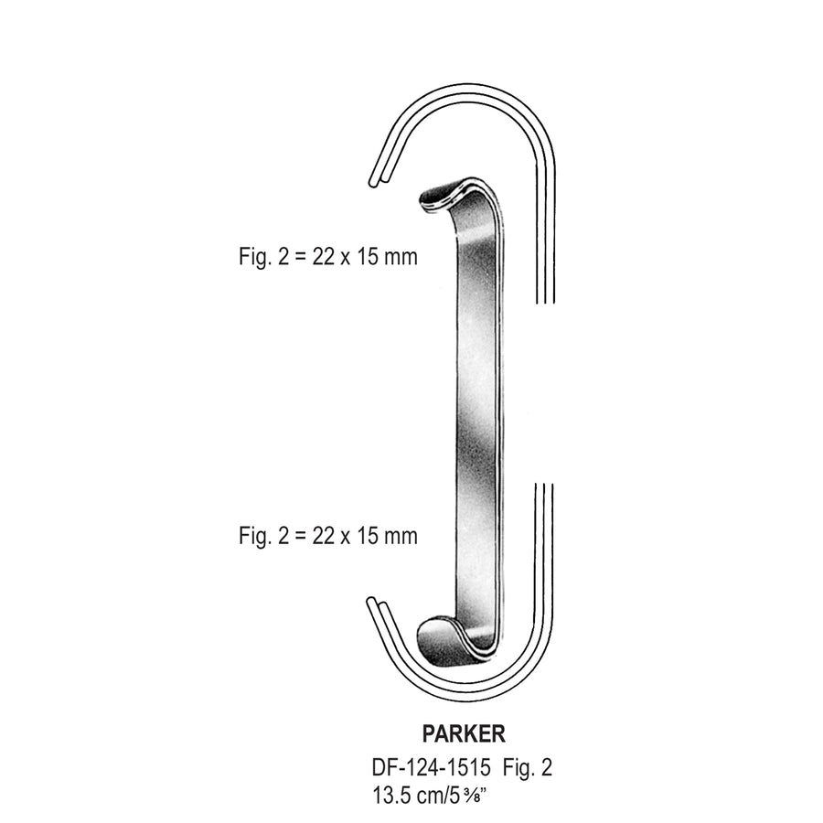 Parker Retractors 19X15-22X15mm , Fig.2, 13.5cm  (DF-124-1515) by Dr. Frigz