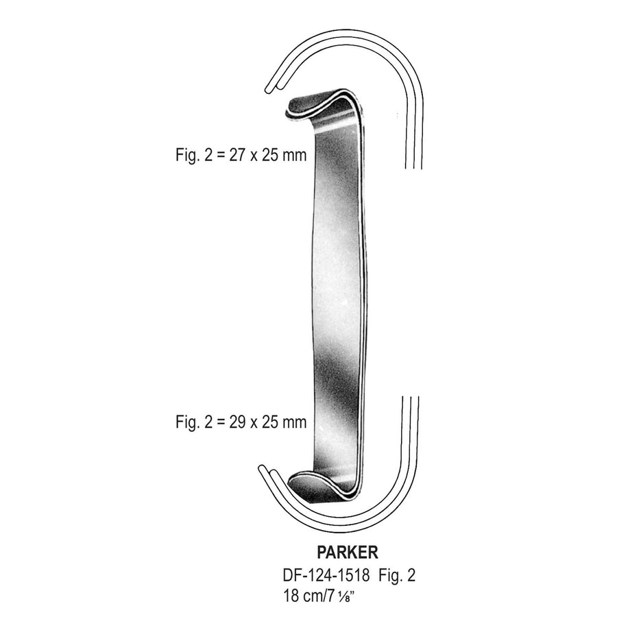 Parker Retractors 24X25-29X25mm , Fig.2, 18cm  (DF-124-1518) by Dr. Frigz