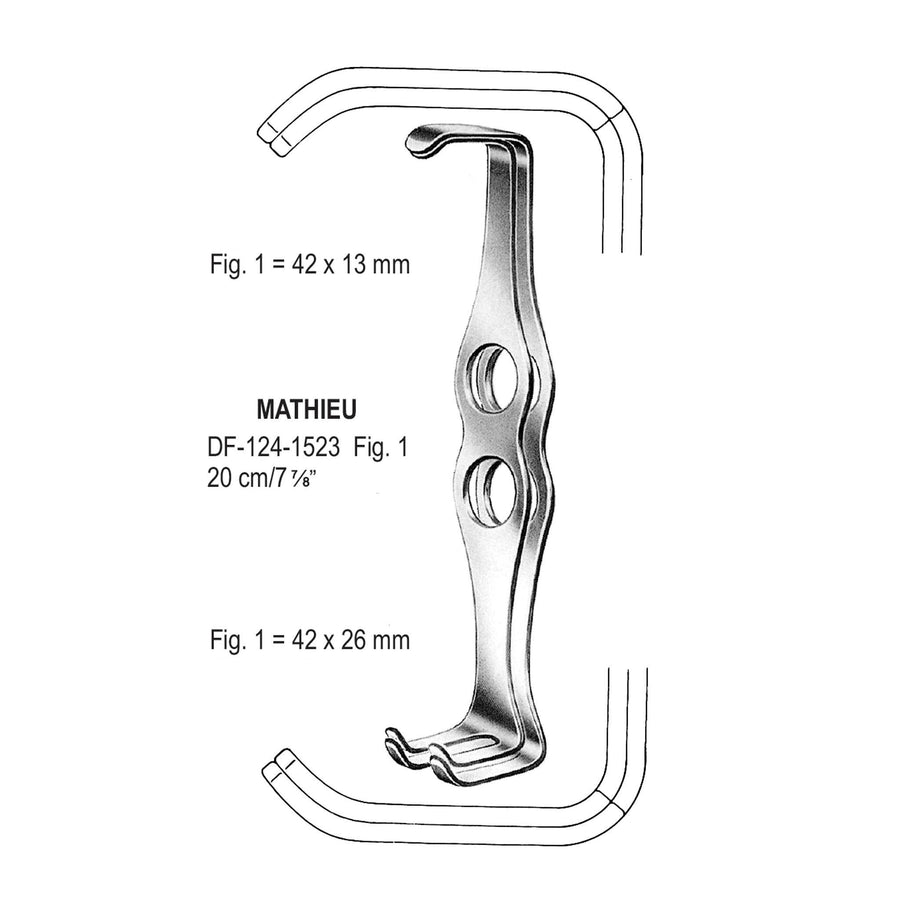 Mathieu Retractors 47X13-42X26mm , Fig.1, 20cm  (DF-124-1523) by Dr. Frigz