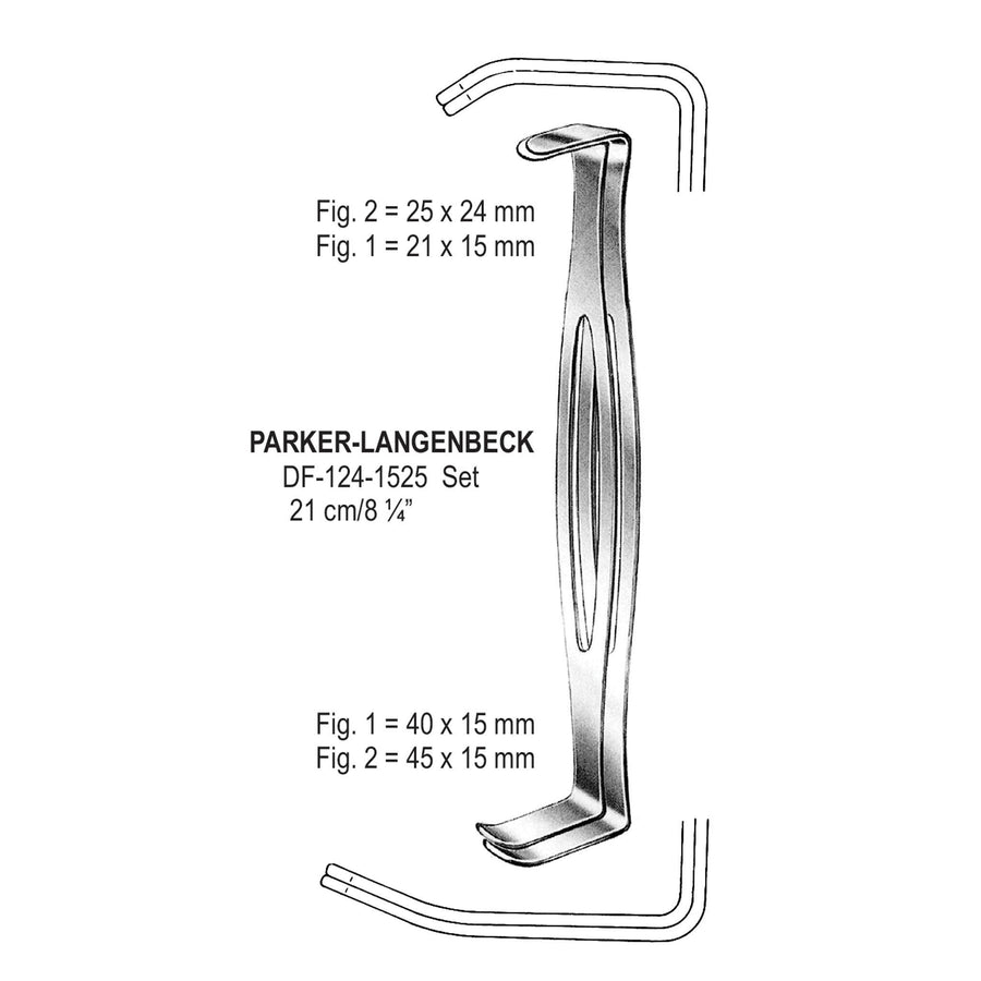 Parker-Langenbeck Retractors Fig. 1-2, 21cm  (DF-124-1525) by Dr. Frigz