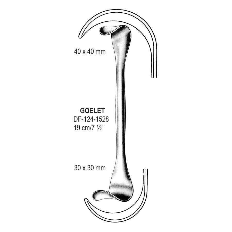 Goelet Retractors,19Cm,37X40Mm-30X31mm  (DF-124-1528) by Dr. Frigz